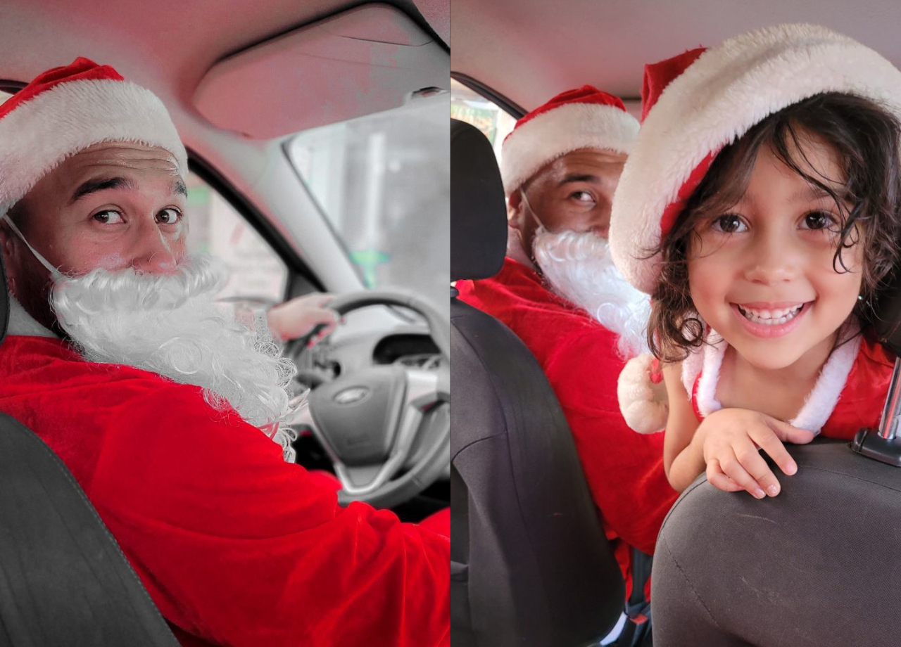 Passageiros da Maxim “andaram de trenó” com o Papai Noel ao solicitarem uma viagem