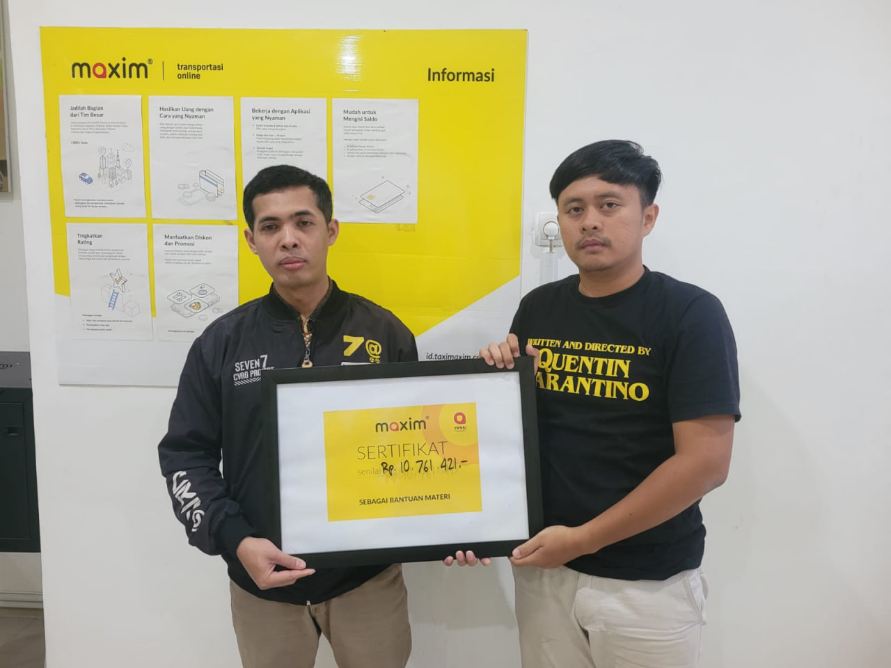 ​YPSSI Berikan Santunan Sebesar Rp10.000.000 Kepada Pengemudi Maxim Di Surakarta