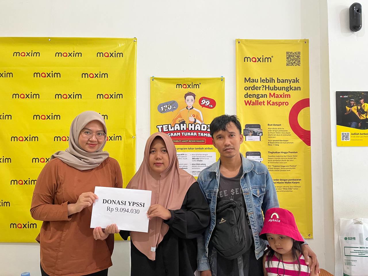 ​YPSSI Berikan Santunan Rp9.000.000 Kepada Pengguna Maxim Di Surabaya