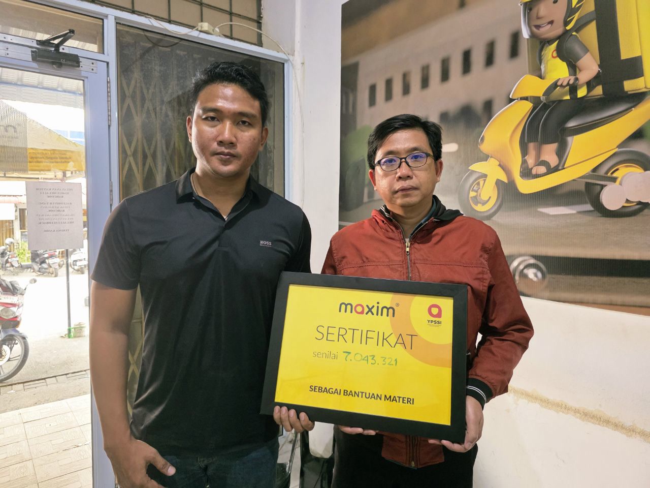 Seorang Pengguna Maxim DI Batam Terima Santunan Rp7,000,000 Dari YPSSI