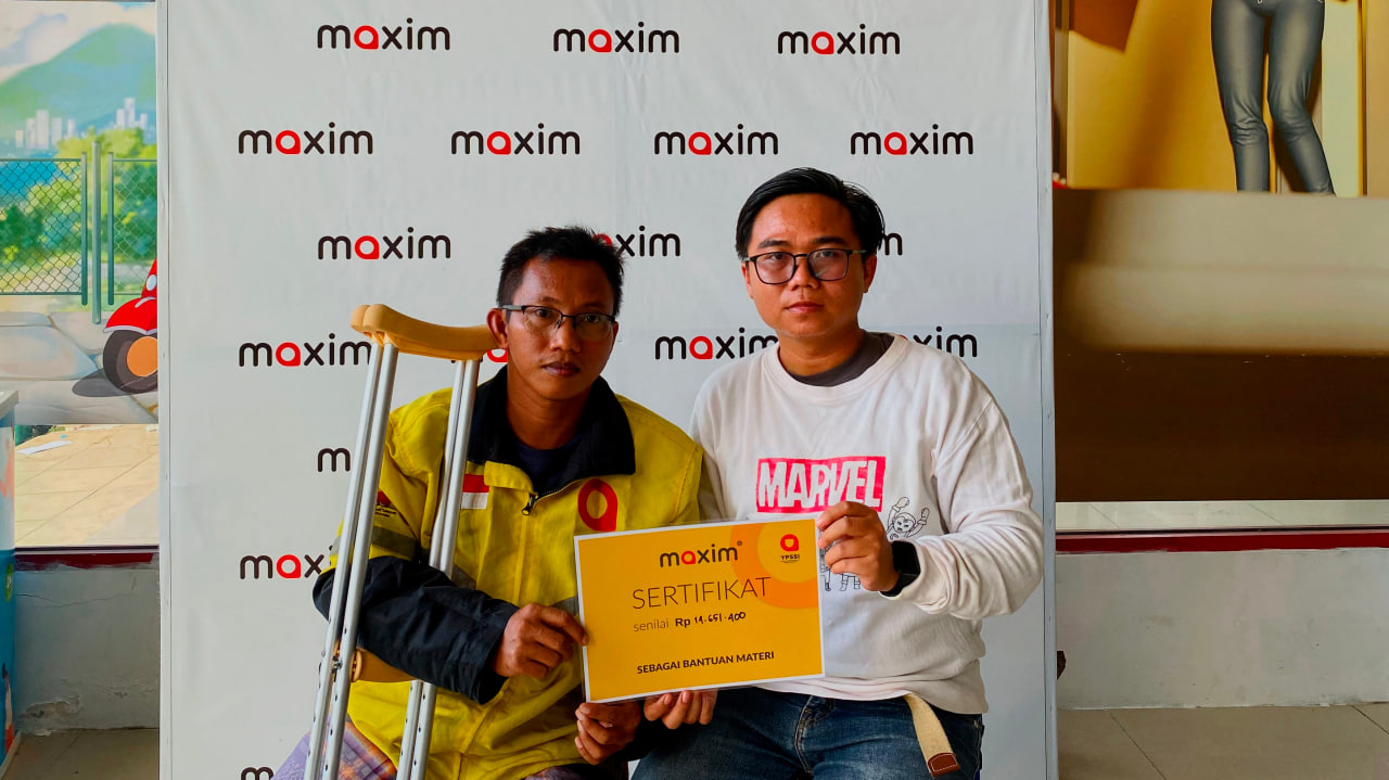 Pengemudi Maxim Pontianak Terima Santunan Senilai Lebih Dari Rp14 Juta Dari YPSSI