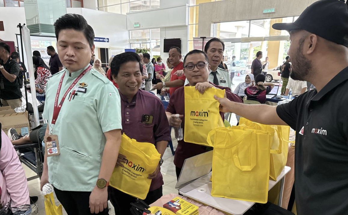 Maxim E-Hailing Sertai Kempen Derma Darah di Hospital Queen Elizabeth II