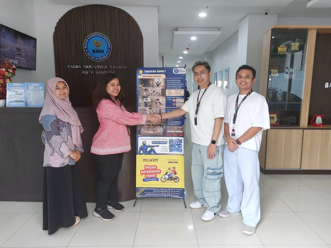 Maxim Bandung dan BNN Kota Bandung Perkuat Sinergi Cegah Penyalahgunaan Narkoba
