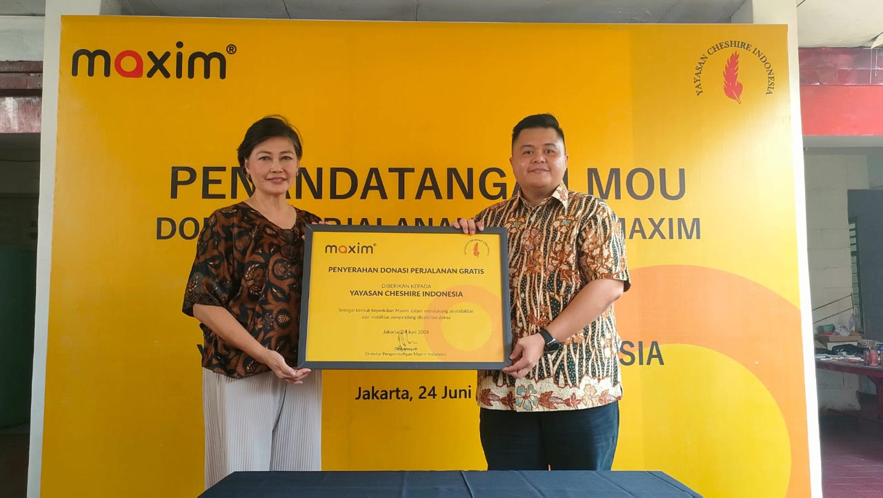 ​Maxim Teken MoU dengan Yayasan Cheshire Indonesia, Salurkan Bantuan Transportasi dan Buka Peluang Kemitraan Bebas Komisi bagi Penyandang Disabilitas