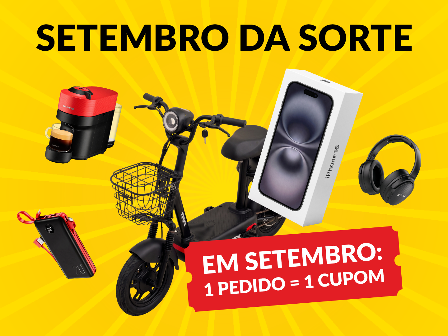 Moradores de Araguaína poderão ganhar um iPhone 16, uma bicicleta elétrica e outros prêmios em um sorteio no app da Maxim