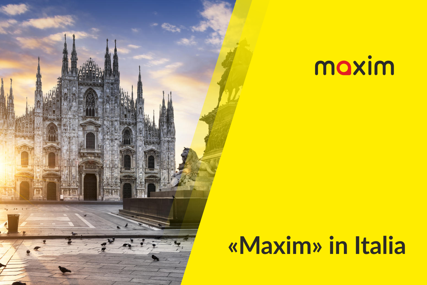 La compagnia di prenotazione taxi "Maxim" ha proposto un nuovo servizio in Italia: il transfer- il servizio di trasferimenti